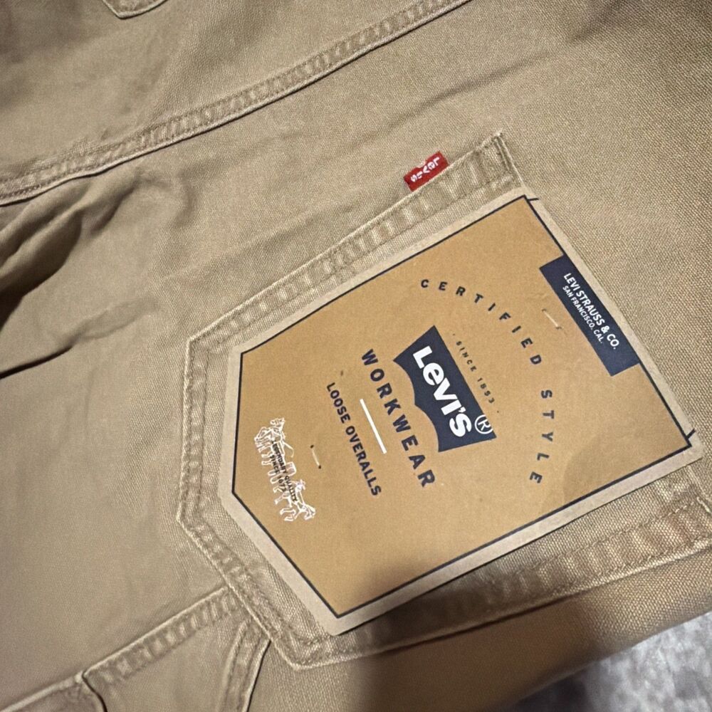 Levi’s Loose Men's Overalls Brown M - Picture 7 of 7